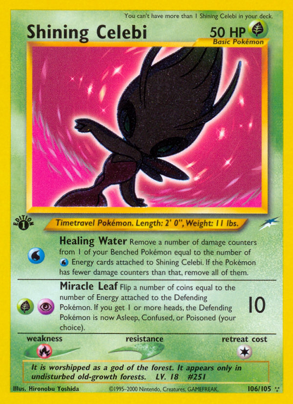ポケモンカード　shining celebi 1ed 106/105 英語版 Shining Celebi (106/105) [Neo Destiny 1st Edition] | Good Games TCG