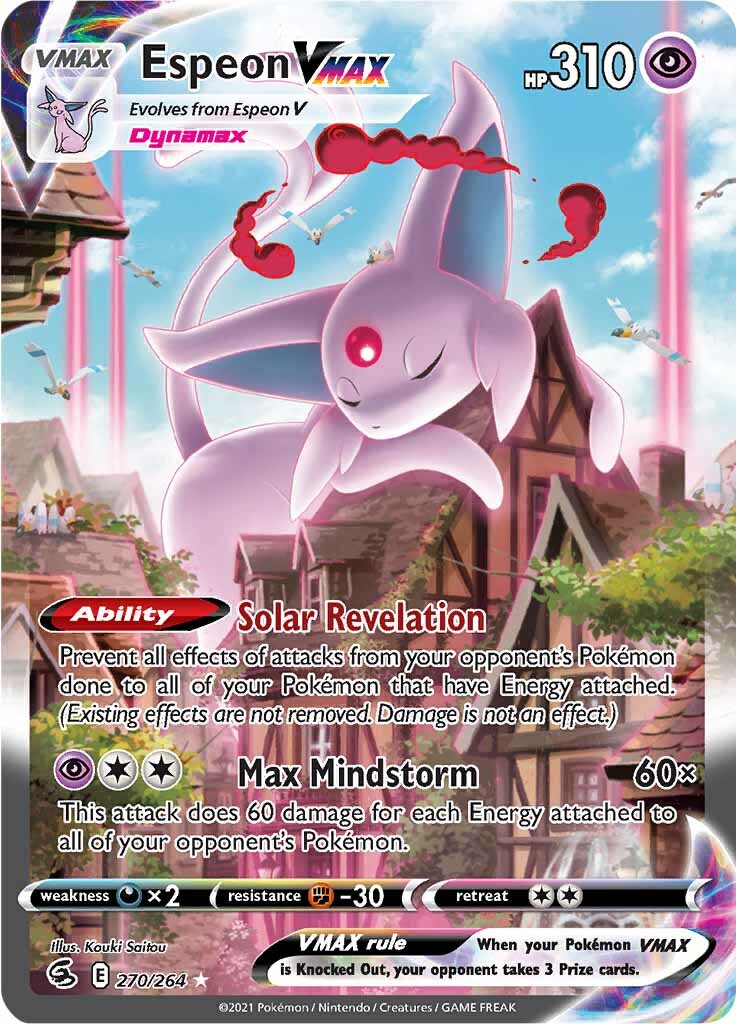ポケモンカードゲーム Espeon VMAX Espeon VMAX (270/264) [Sword & Shield: Fusion Strike] | Good Games TCG