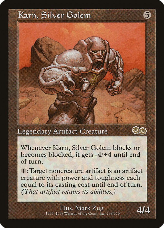 【Foil】Karn, Silver Golem英語版　マジックザギャザリング Karn, Silver Golem [Urza's Saga] | Good Games TCG