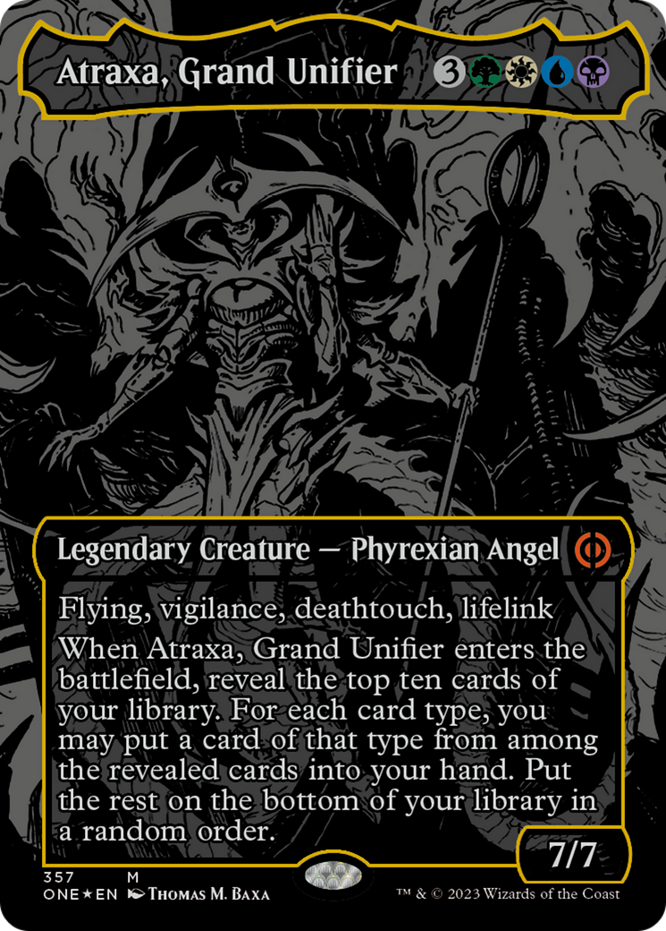 アトラクサ オイルスリックfoil Atraxa, Grand Unifier Atraxa, Grand Unifier (Oil Slick Raised Foil) [Phyrexia: All Will