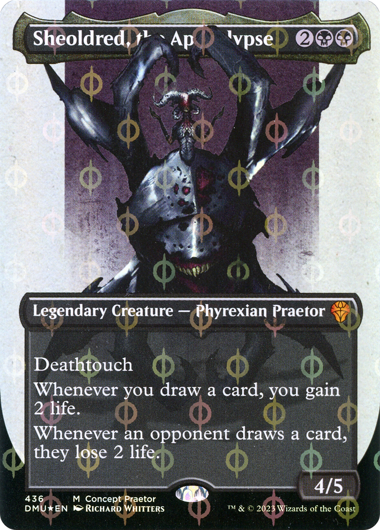 Sheoldred, the Apocalypse (Borderless Concept Praetors Step-and
