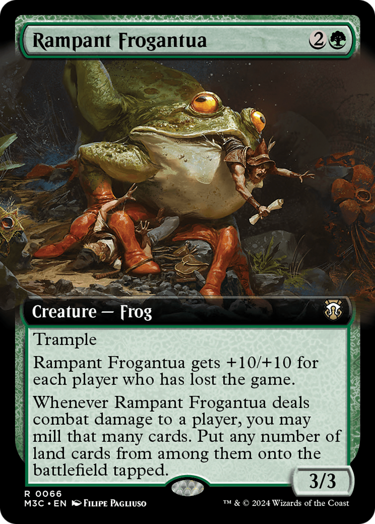 Rampant Frogantua (Extended Art) (Ripple Foil) [Modern Horizons 3  Commander]