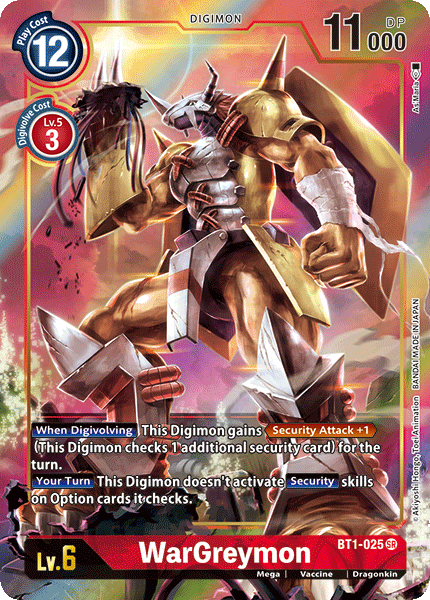 digimon card game wargreymon WarGreymon [BT1-025] (Alternate Art) [Release Special Booster Ver.1.0]
