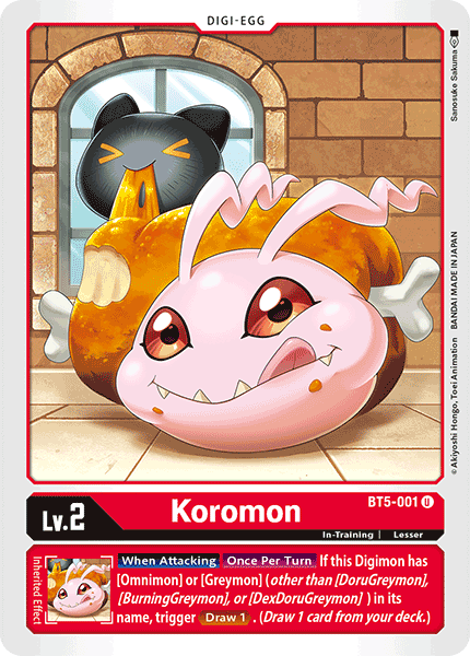digimon card battle digi egg Can a Gigimon draw a before being removed by battle? Koromon [BT5-001] [Battle of Omni]