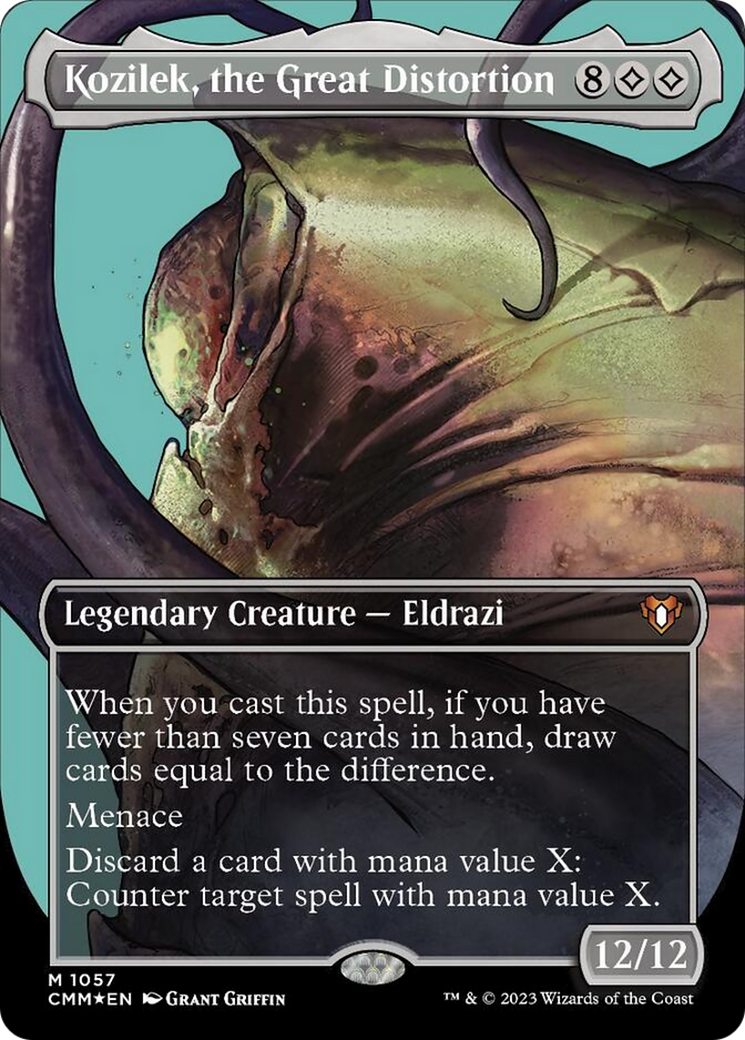 Kozilek, the Great Distortion (Borderless Textured Foil Frame Break)  [Commander Masters]