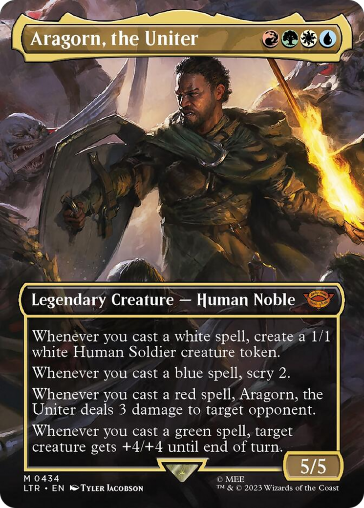 Aragorn, the Uniter (Borderless Alternate Art) [The Lord of the Rings:  Tales of Middle-Earth]