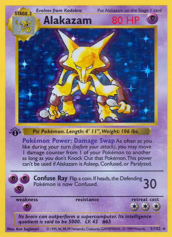 Alakazam (1/102) (Shadowless) [Base Set 1st Edition] | Good Games TCG