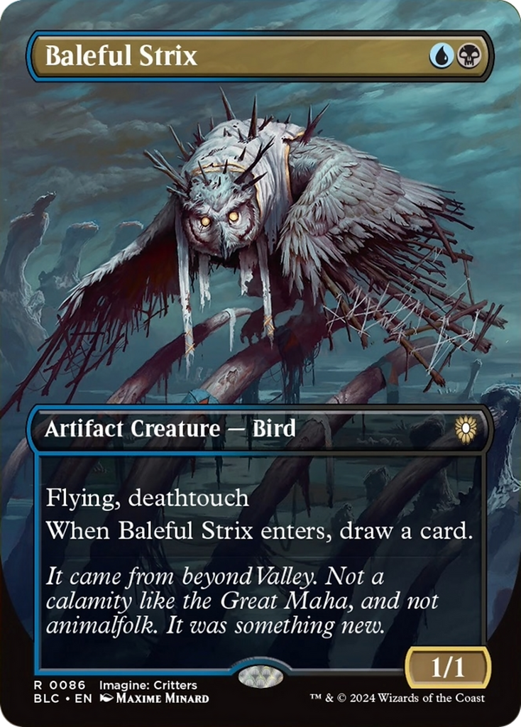 【プレイマット】Baleful Strix MTG Baleful Strix Playmat - Original Magic Art
