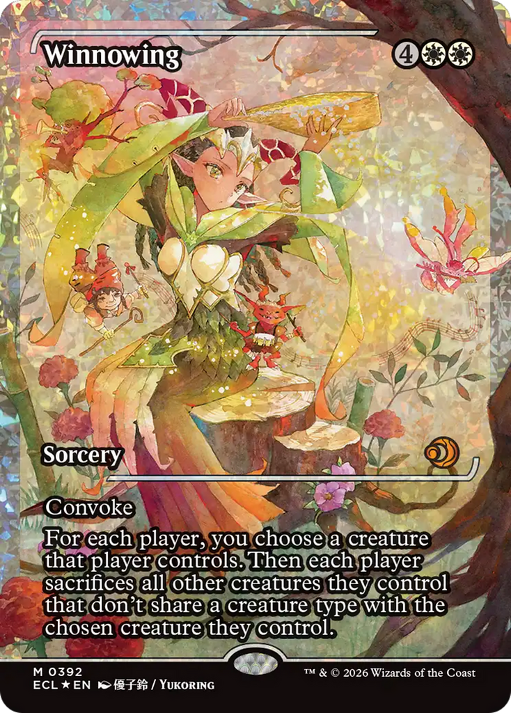 Winnowing (Showcase) (Fracture Foil) [Lorwyn Eclipsed] | Good