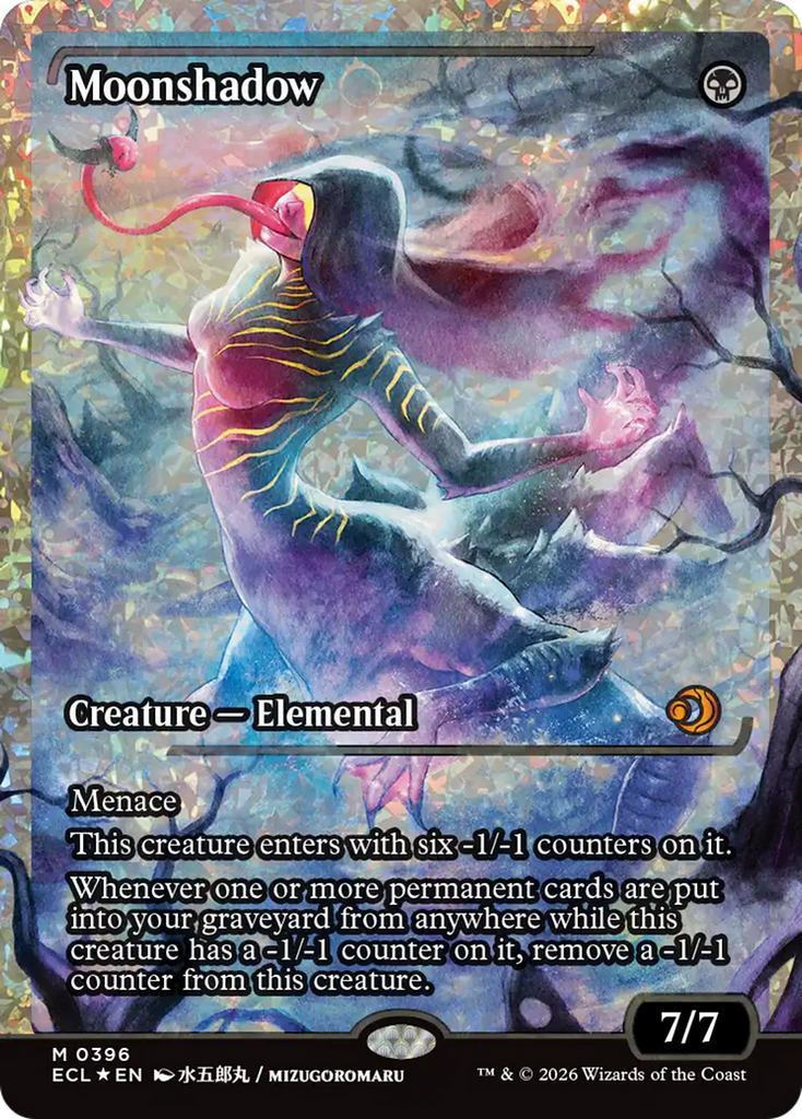 MTG 月影/Moonshadow 英英 Moonshadow (0396) (Showcase) (Fracture Foil) [Lorwyn Eclipsed