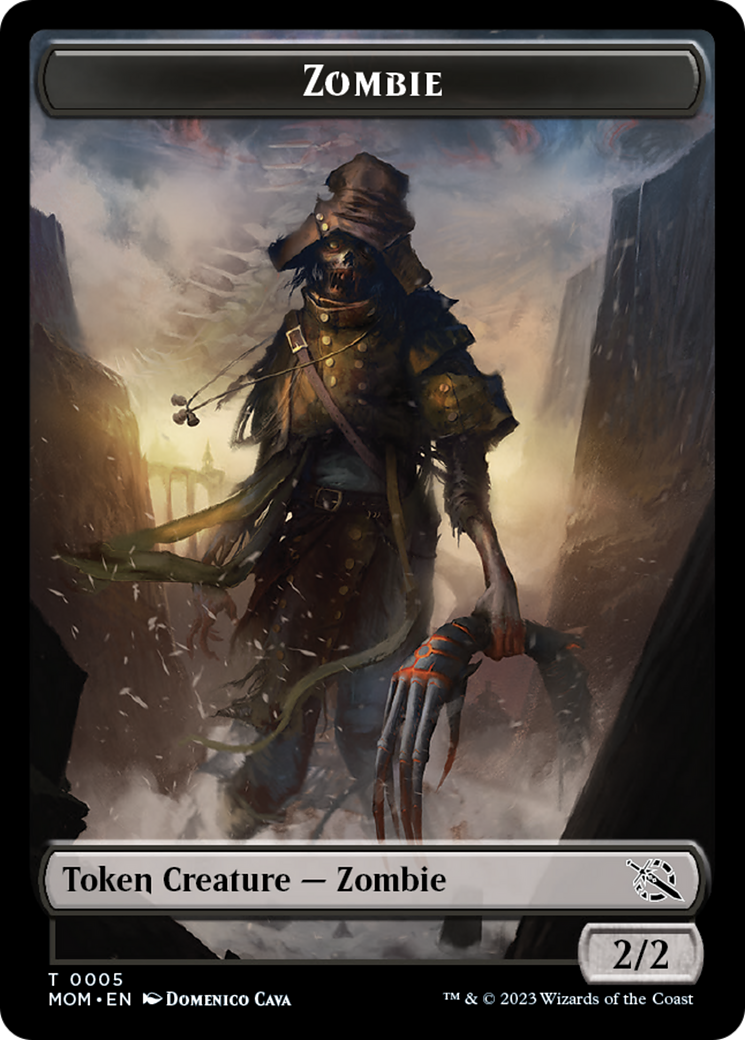 zombie token cards mtg Zombie Token [March of the Machine Tokens]