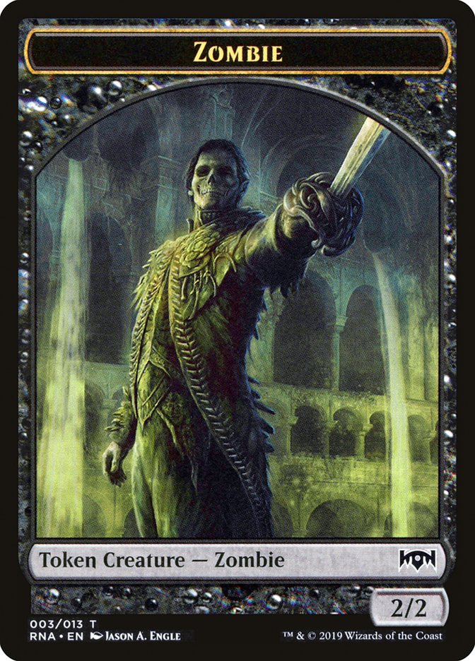 mtg zombie token cards Zombie Token [Ravnica Allegiance Tokens]