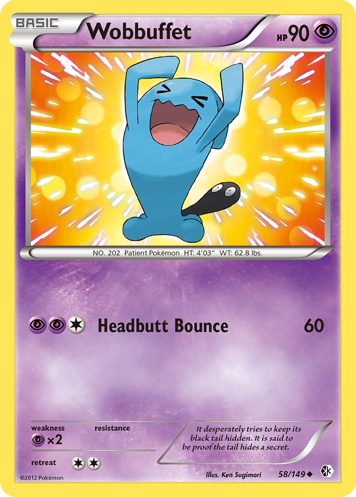 pokemon tcg pocket card list spreadsheet Wobbuffet (58/149) [Black & White: Boundaries Crossed]