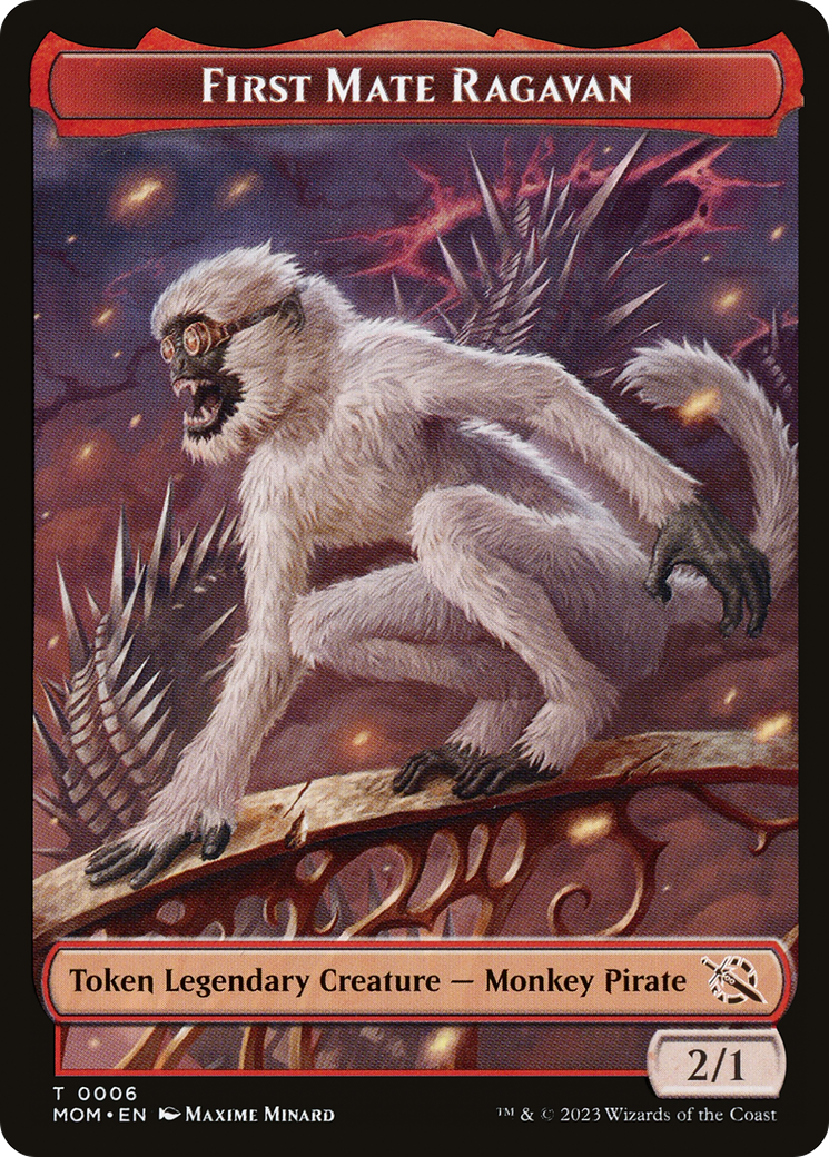 First Mate Ragavan // Teferi's Talent Emblem Double-Sided Token [March of  the Machine Commander Tokens]