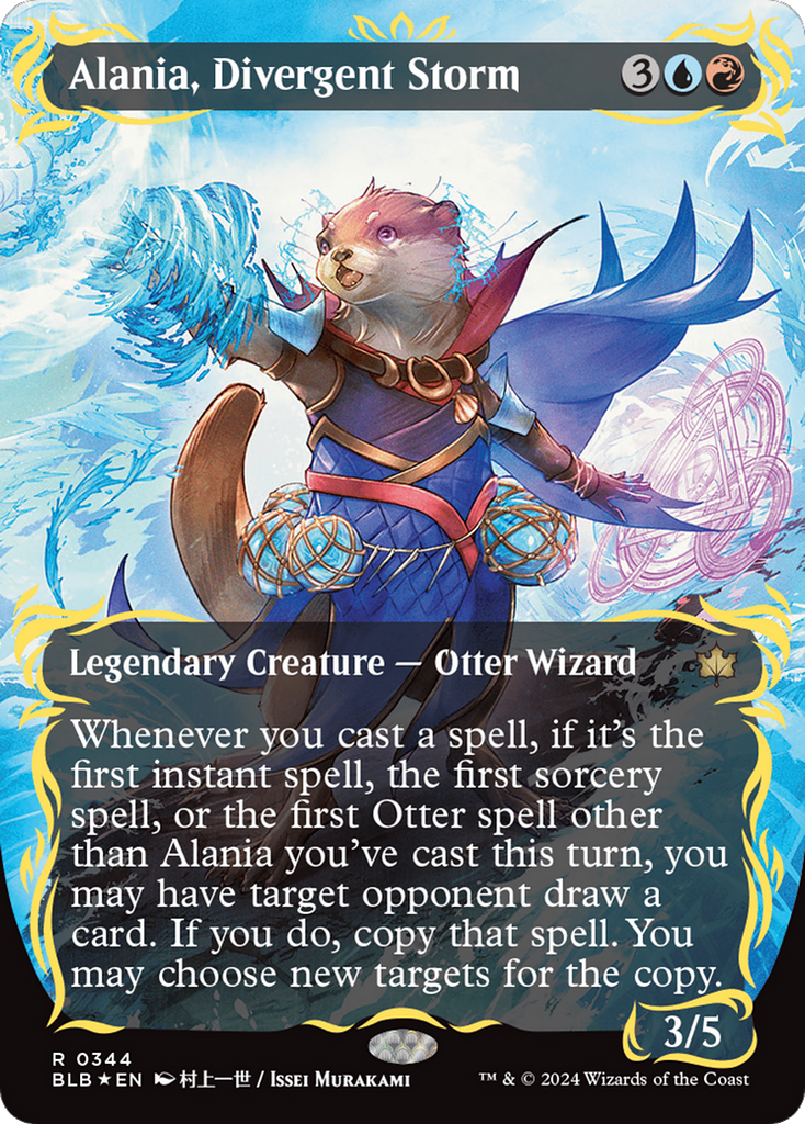 Alania, Divergent Storm (Borderless) (Raised Foil) [Bloomburrow