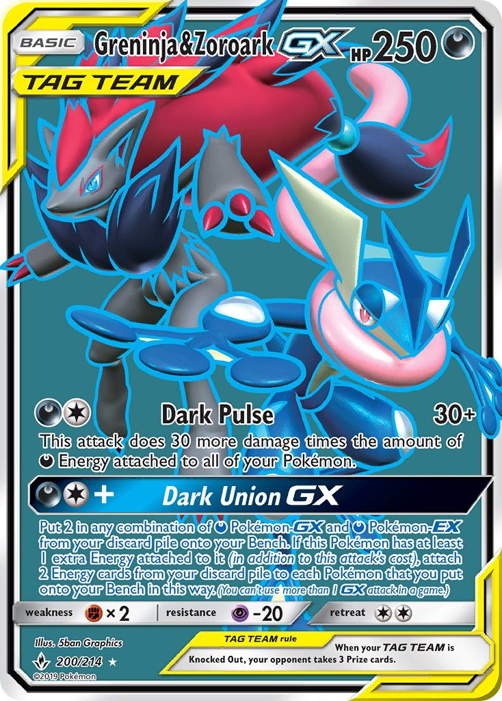 ゲッコウガ＆ゾロアークGXRR GRENINJA & ZOROARK GX025 Greninja & Zoroark GX (200/214) [Sun & Moon: Unbroken Bonds