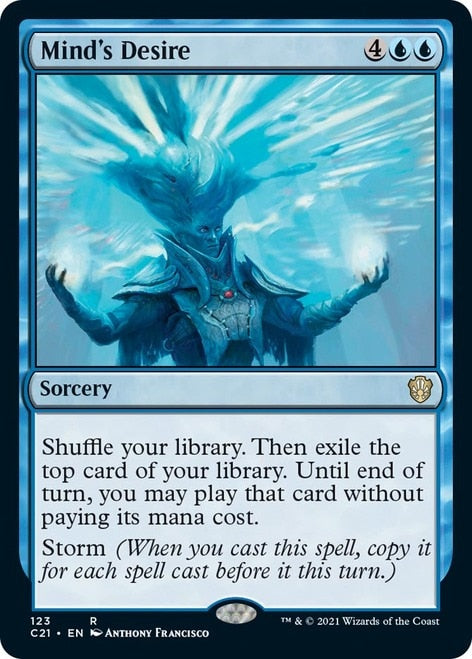 mtg exile card you may play it this turn Mind's Desire [Commander 2021]
