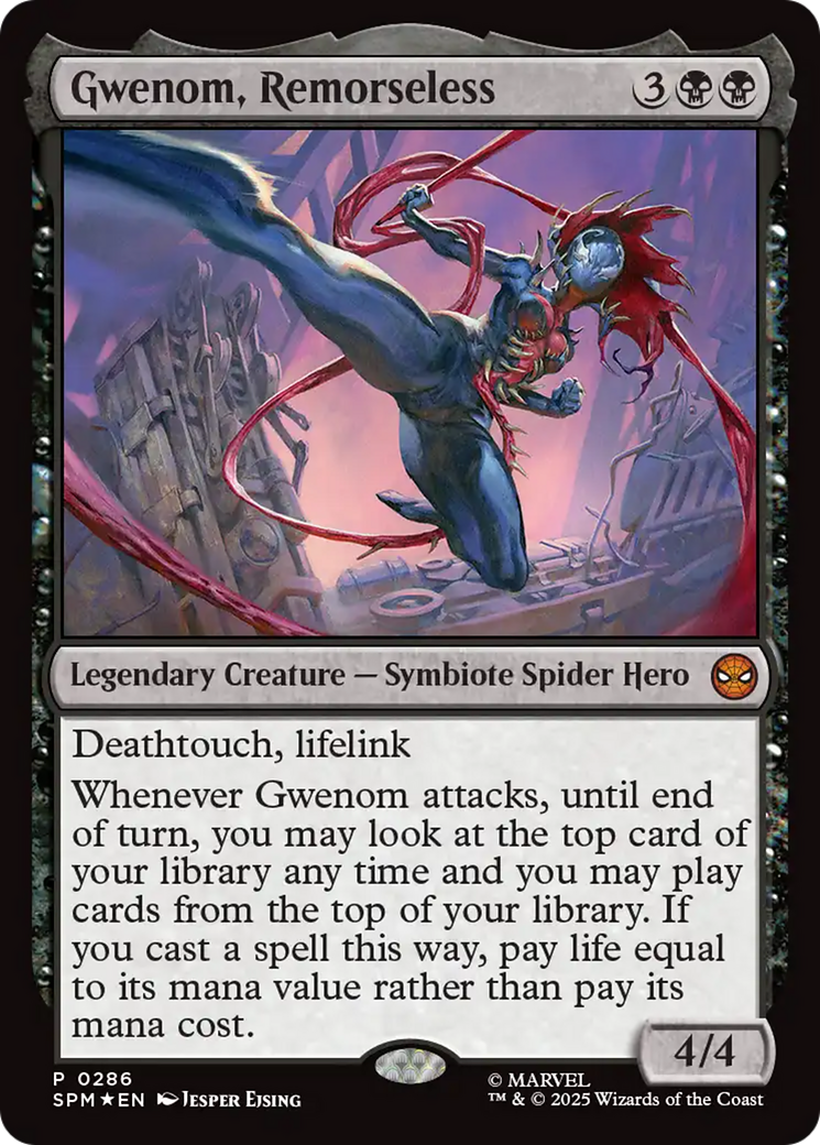 spider gwen mtg card Gwenom, Remorseless [Marvel's Spider-Man Promos]