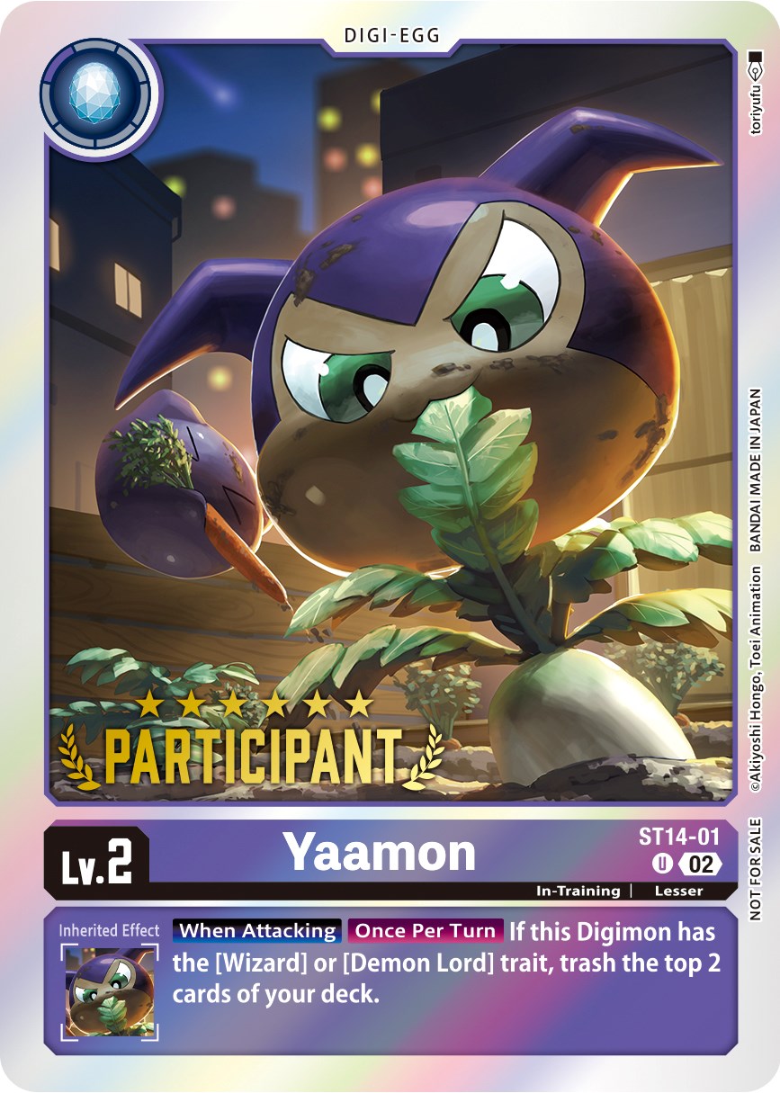 Yaamon [ST14-01] (Digimon 3-On-3 November 2023 Participation) [Starter Deck:  Beelzemon Advanced Deck Set]