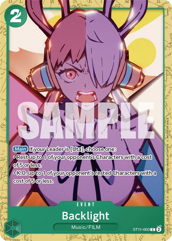 one piece tcg uta starter deck CARD GAME Leader Card Type Backlight (Starter Deck 11: Uta