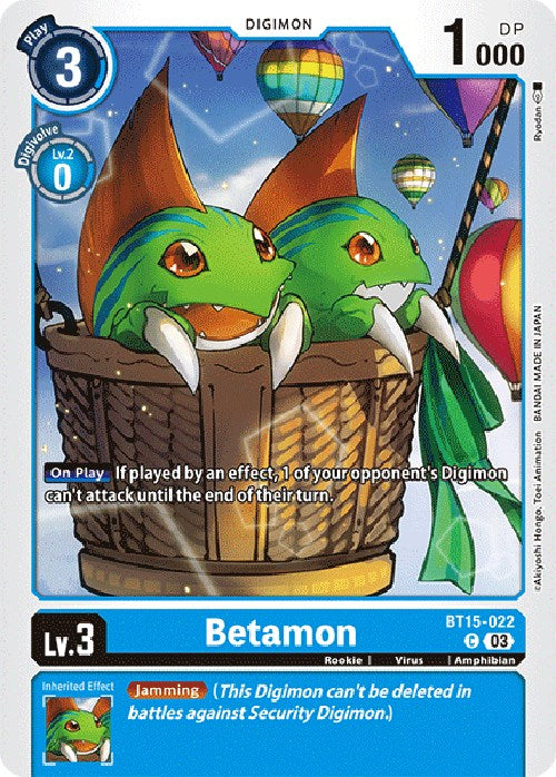 digimon card game exceed apocalypse Betamon [BT15-022] [Exceed Apocalypse] Digimon Seekers Shuu Yulin and her partner Ryudamon Hagurumon [BT15-055] [Exceed Apocalypse]
