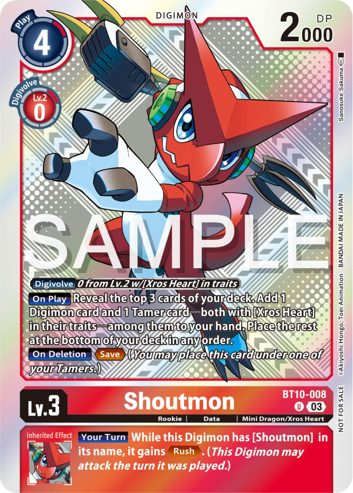 Shoutmon [BT10-008] (Exceed Apocalypse Pre-Release Winner) [Exceed  Apocalypse Pre-Release Cards]