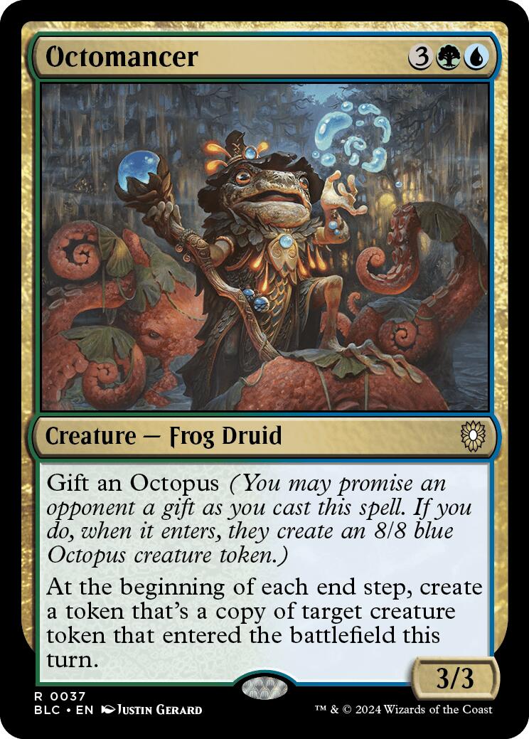 mtg gift a card bloomburrow Octomancer [Bloomburrow Commander] Each Play Booster contains 1 Perch Protection · Bloomburrow Commander
