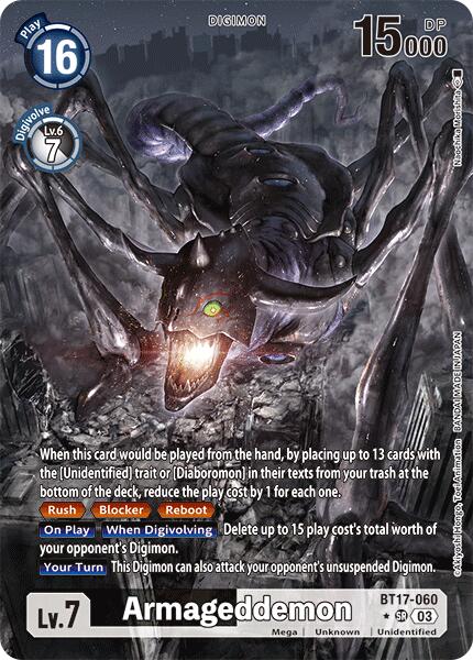 digimon card game alternate art Armageddemon [BT17-060] (Alternate Art) [Secret Crisis]