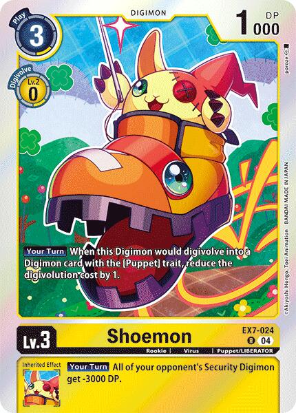 digimon ex7 card list Shoemon [EX7-024] [Digimon LIBERATOR]