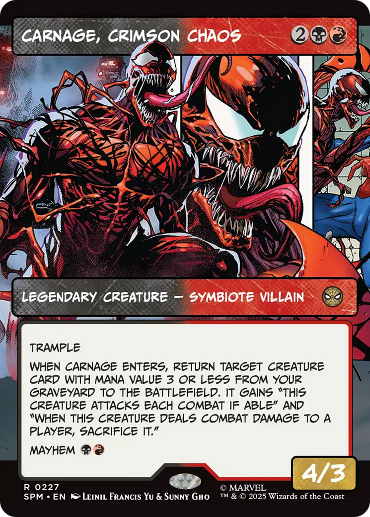 Carnage, Crimson Chaos 20枚 Carnage, Crimson Chaos (Borderless) [Marvel's Spider-Man] | Good