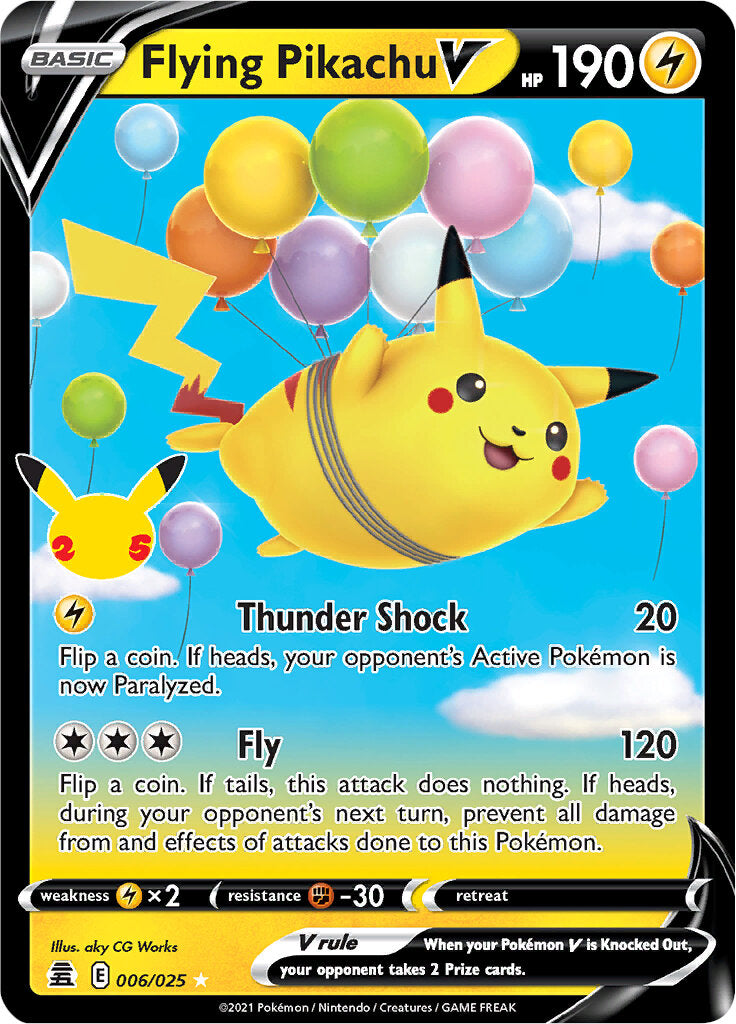 FLYING PIKACHU V 2021 25周年記念 Flying Pikachu V (006/025) [Celebrations: 25th Anniversary] | Good