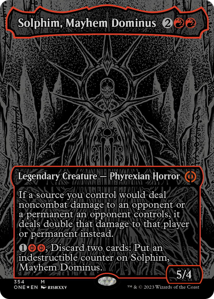 Solphim, Mayhem Dominus (Oil Slick Raised Foil) [Phyrexia: All