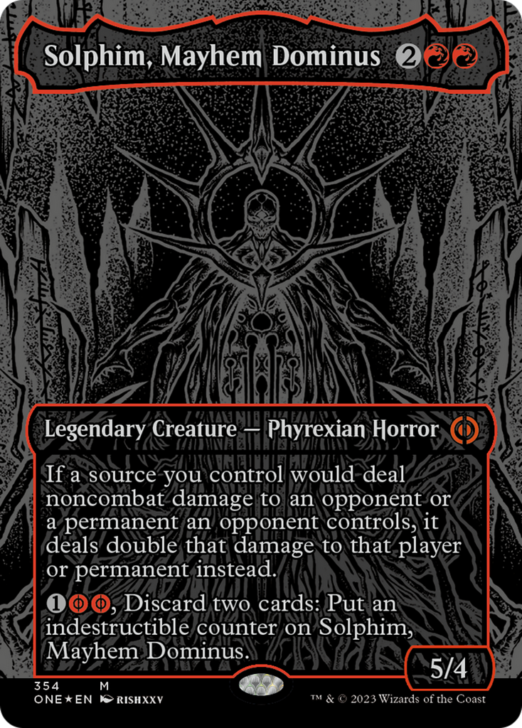 Solphim, Mayhem Dominus (Oil Slick Raised Foil) [Phyrexia: All