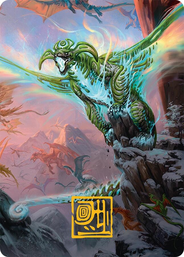 gold signed art card mtg Ureni of the Unwritten Art Card (51/54) (Gold-Stamped Signature) [Tarkir:  Dragonstorm Art Series]