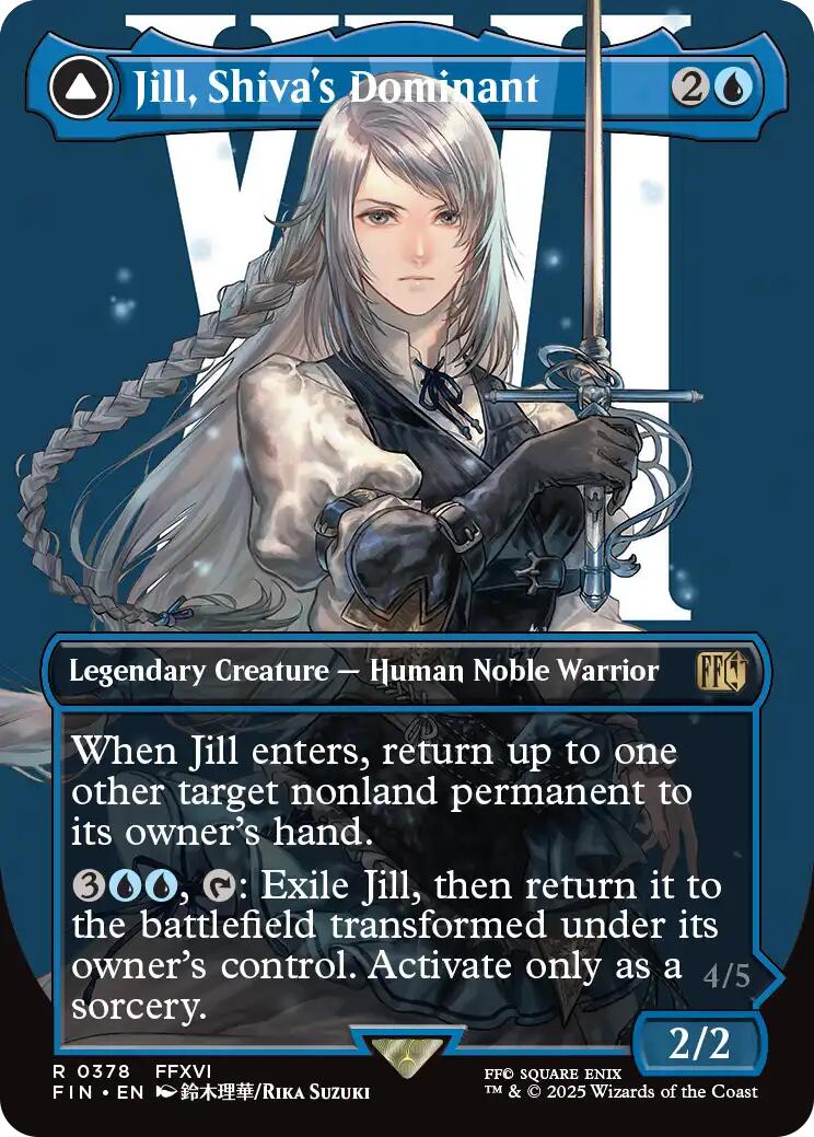 Jill, Shiva's Dominant // Shiva, Warden of Ice (Borderless) [FINAL