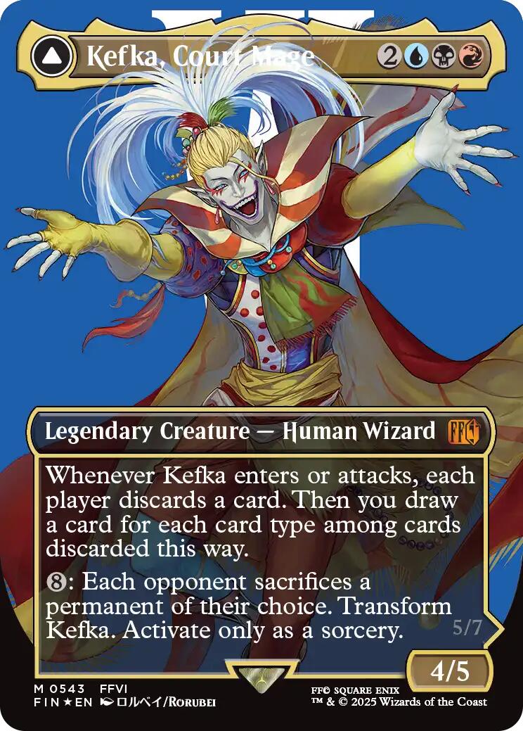 Kefka, Court Mage // Kefka, Ruler of Ruin (Borderless) (Surge Foil