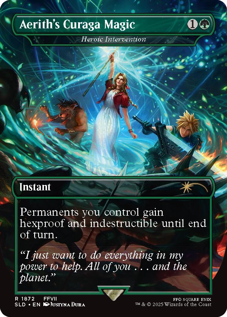 Aerith's Curaaga Magic 4枚セット Aerith's Curaga Magic - Heroic Intervention [Secret Lair Drop