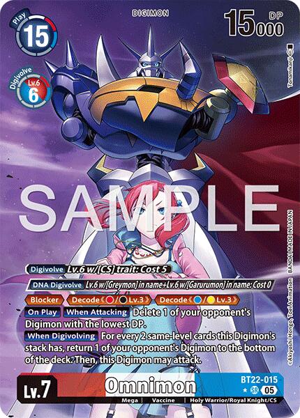 digimon cyber eden card list price Omnimon [BT22-015] (Alternate Art) [Cyber Eden]
