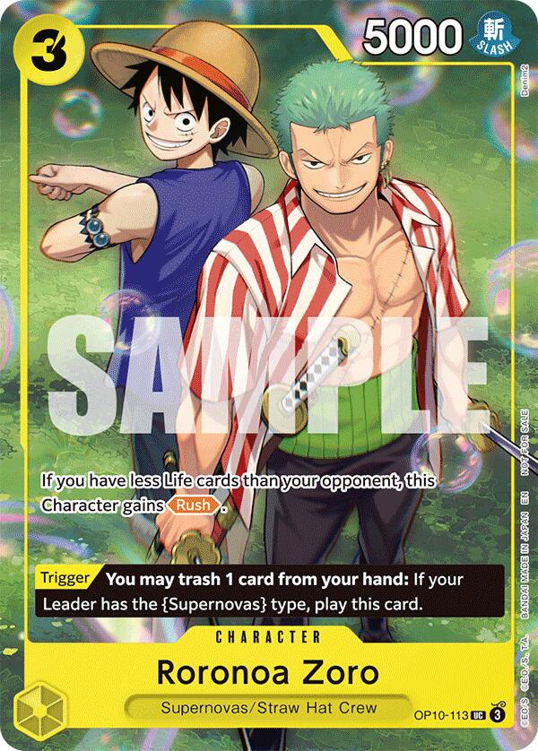 one piece tcg: learn together single deck Roronoa Zoro (Learn Together Deck Set - Set Sail Event) [One Piece  Promotion Cards]