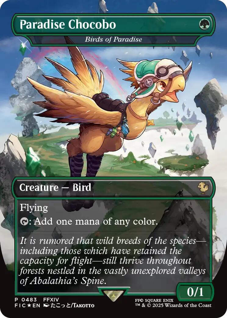 Paradise Chocobo - Birds of Paradise (Borderless) [FINAL FANTASY Commander]  | Good Games TCG