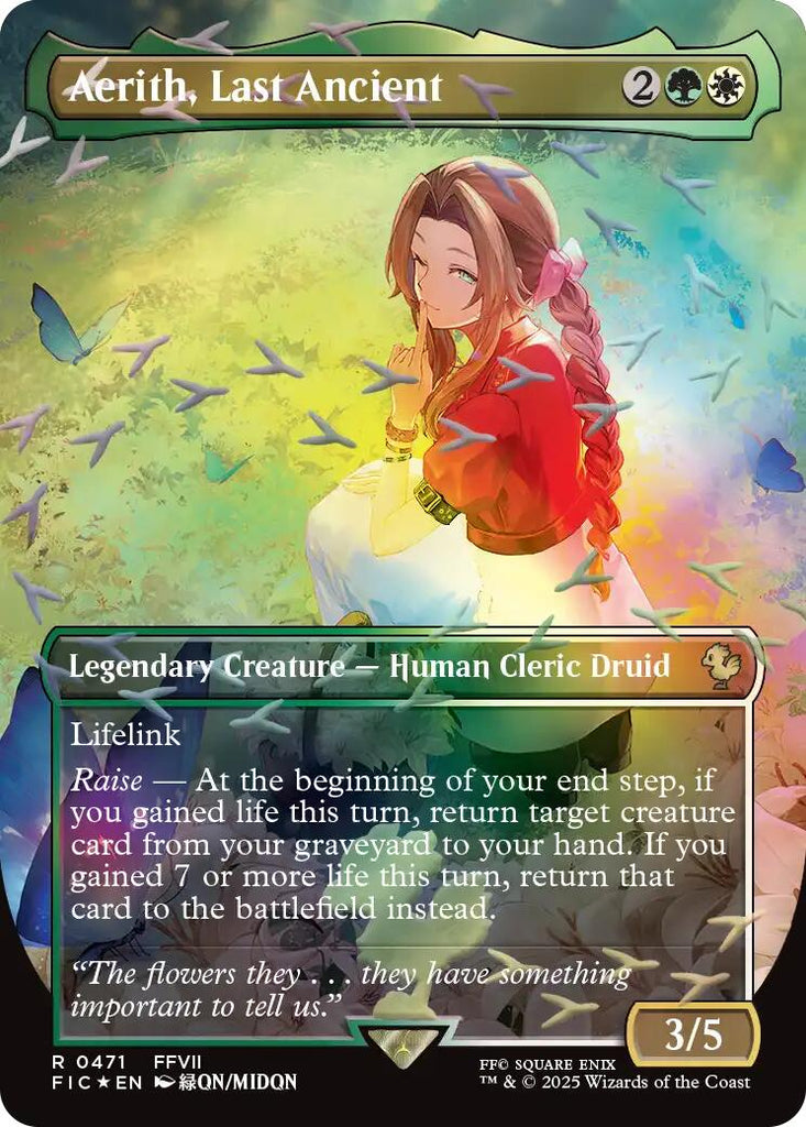 MTG 英語 Aerith, Last Ancient チョコボバンドル Aerith, Last Ancient (Borderless) (Chocobo Track Foil) [FINAL