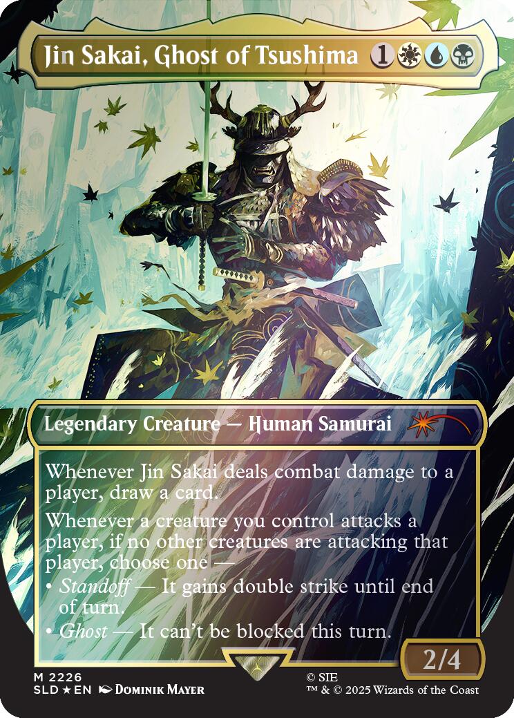 Jin Sakai, Ghost of Tsushima (Rainbow Foil) [Secret Lair Drop