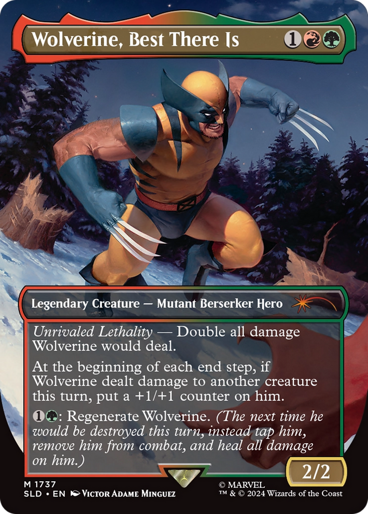 Wolverine, Best There Is (Rainbow Foil) [Secret Lair Drop Series Wolverine, Best There Is (Rainbow Foil) [Secret Lair Drop Series