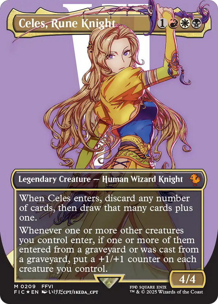 Celes, Rune Knight (Borderless) (Surge Foil) [FINAL FANTASY
