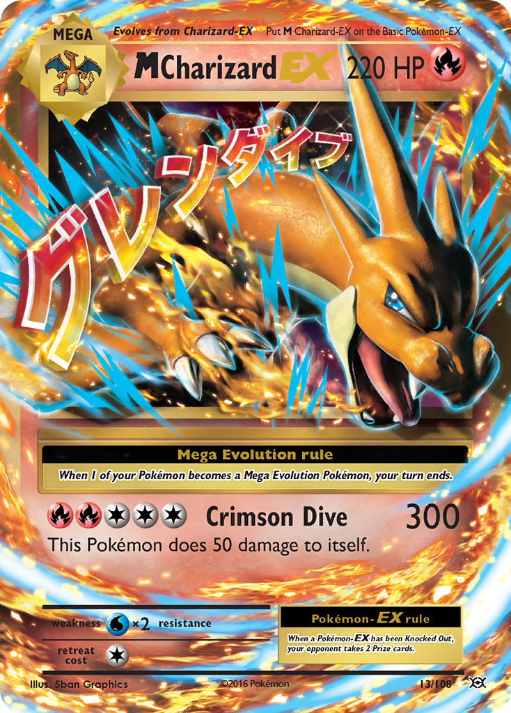 M Charizard EX (13/108) [XY: Evolutions] | Good Games TCG