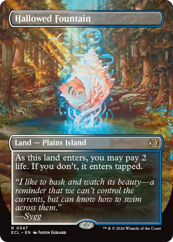 Hallowed Fountain (Borderless) [Lorwyn Eclipsed] | Good Games TCG