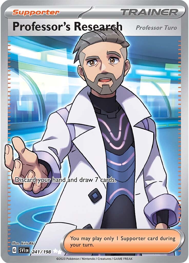 professor research pokemon card full art Professor's (Full Art) Age Group Pokemon Scarlet & Violet Base
