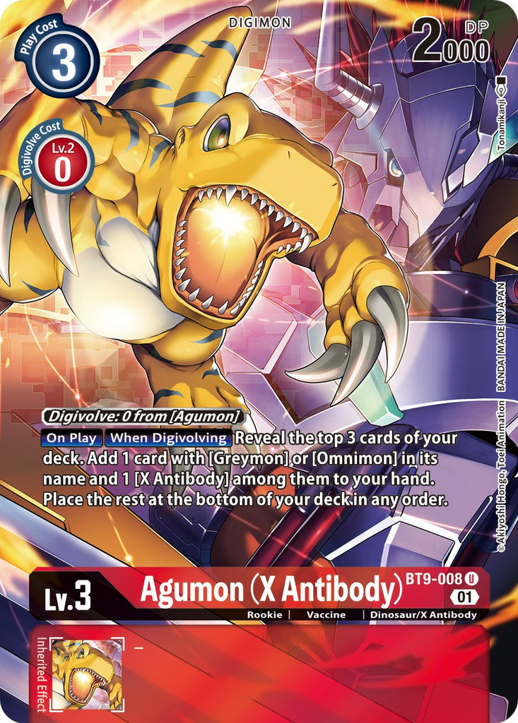 digimon card game agumon Agumon (X Antibody) [BT9-008] (Alternate Art) [X Record]