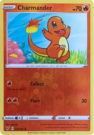 Charmander (023/185) (Reverse Cosmos Holo) [Sword & Shield: Vivid Voltage] 