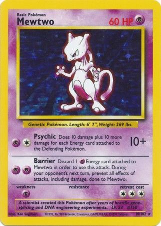 Mewtwo（ミュウツー） Base Set Unlimited 10/102 Mewtwo (10/102) [Base Set Unlimited] | Good Games TCG